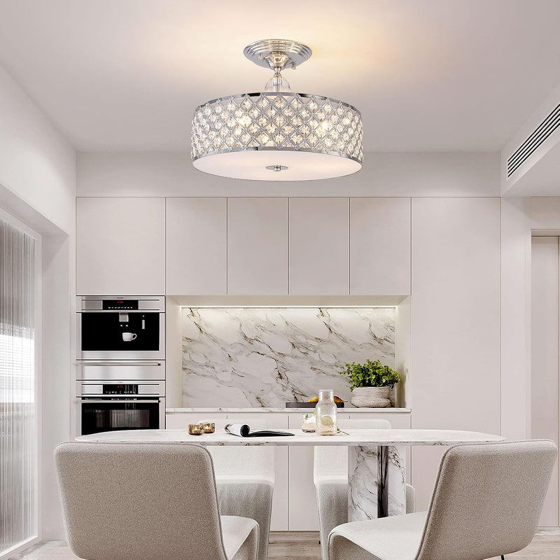Modern Semi Flush Mount Ceiling Light 3 Lights