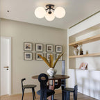 Modern Semi Flush Mount Ceiling Light Fixture Glass