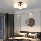 Modern Semi Flush Mount Ceiling Light Fixture Glass