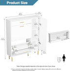 Modern Shoe Cabinet with 2 Flip Drawers Side