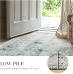 Modern Soft Area Rugs Abstract Distressed Living Room