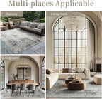 Modern Soft Area Rugs Abstract Distressed Living Room