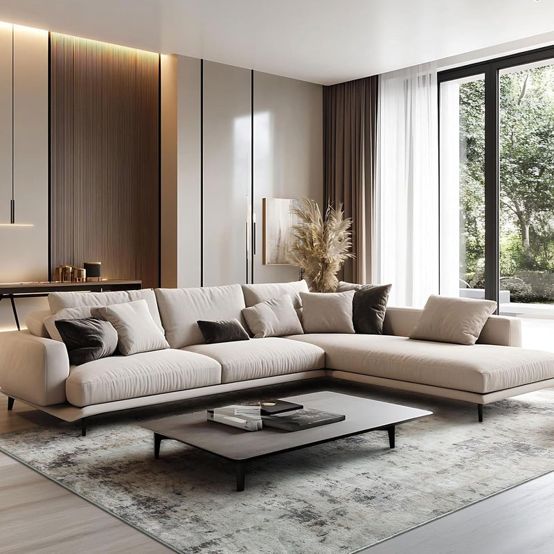 Modern Soft Area Rugs Abstract Distressed Living Room
