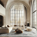 Modern Soft Area Rugs Abstract Distressed Living Room