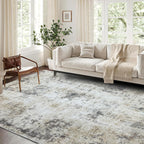 Modern Soft Area Rugs Abstract Distressed Living Room