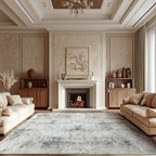 Modern Soft Area Rugs Abstract Distressed Living Room