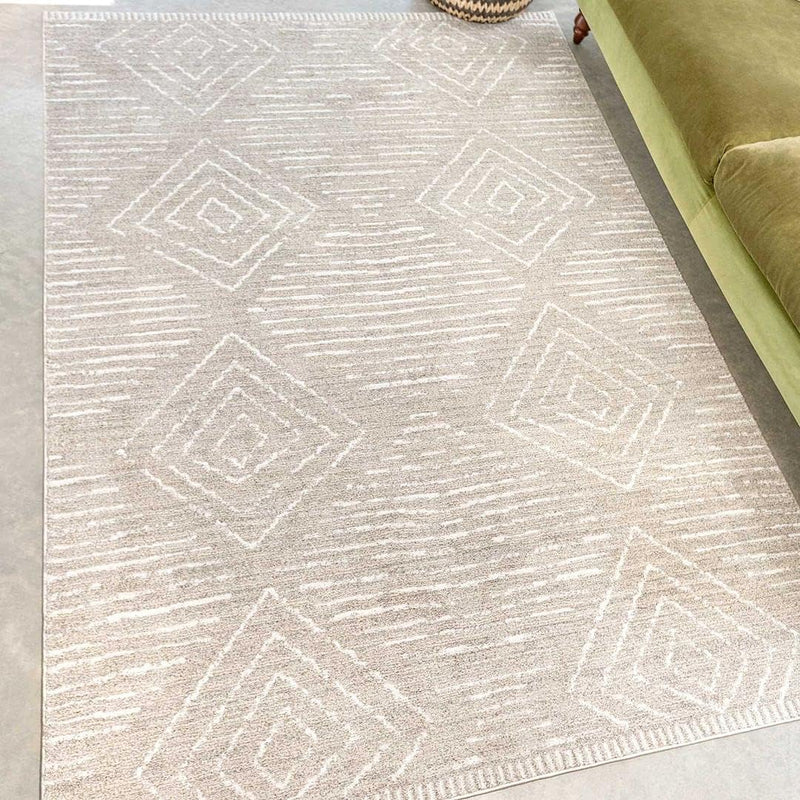 Modern Soft Polyester Scandi Berber Lounge Living Room
