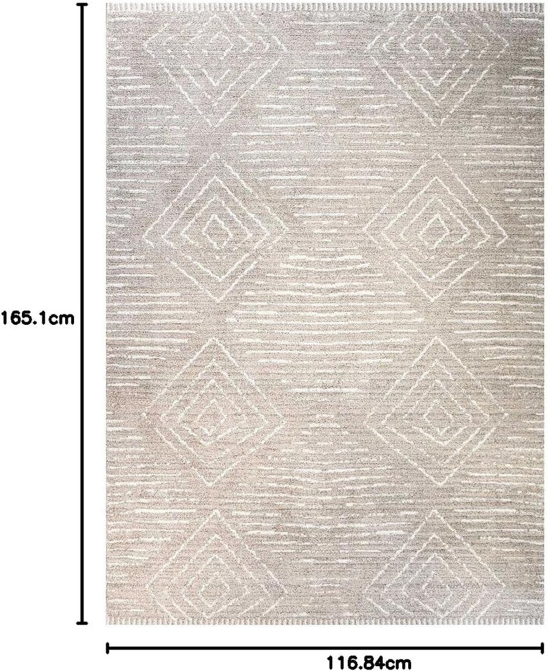 Modern Soft Polyester Scandi Berber Lounge Living Room