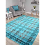 Modern Soft Tartan Highland Check Rugs