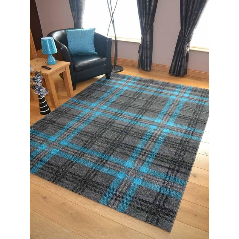 Modern Soft Tartan Highland Check Rugs