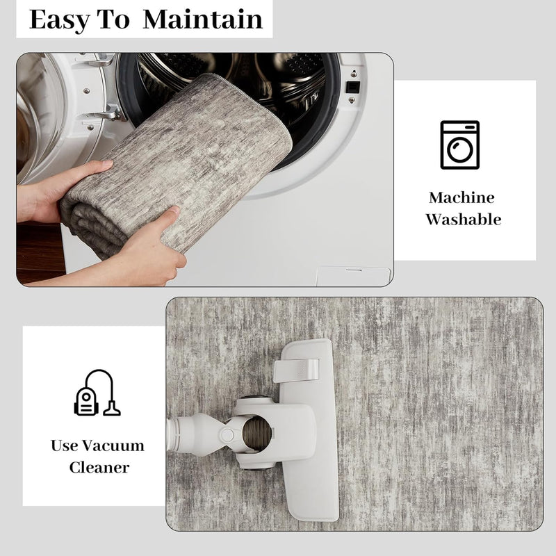 Modern Solid Rug Living Room Washable