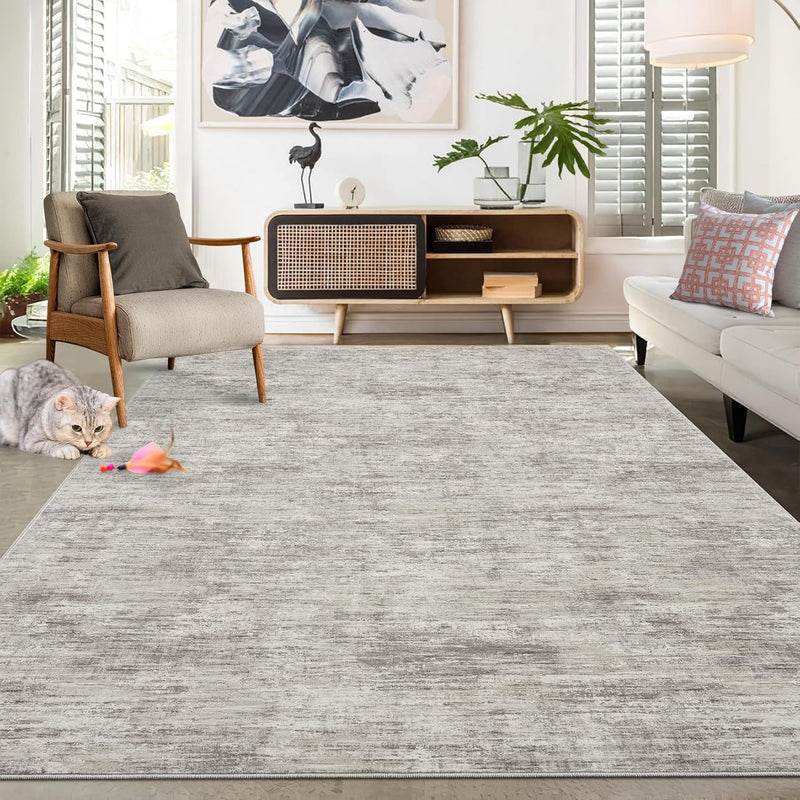 Modern Solid Rug Living Room Washable