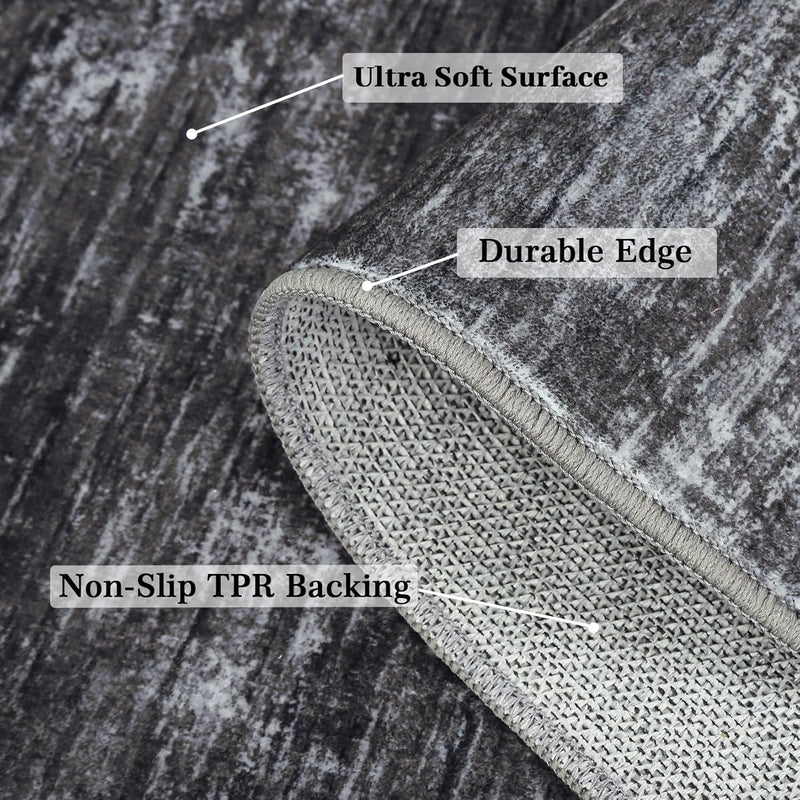 Modern Solid Rug Living Room Washable