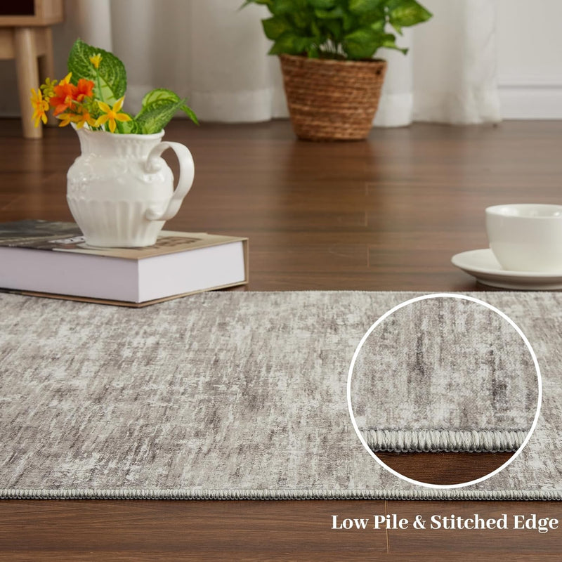 Modern Solid Rug Living Room Washable