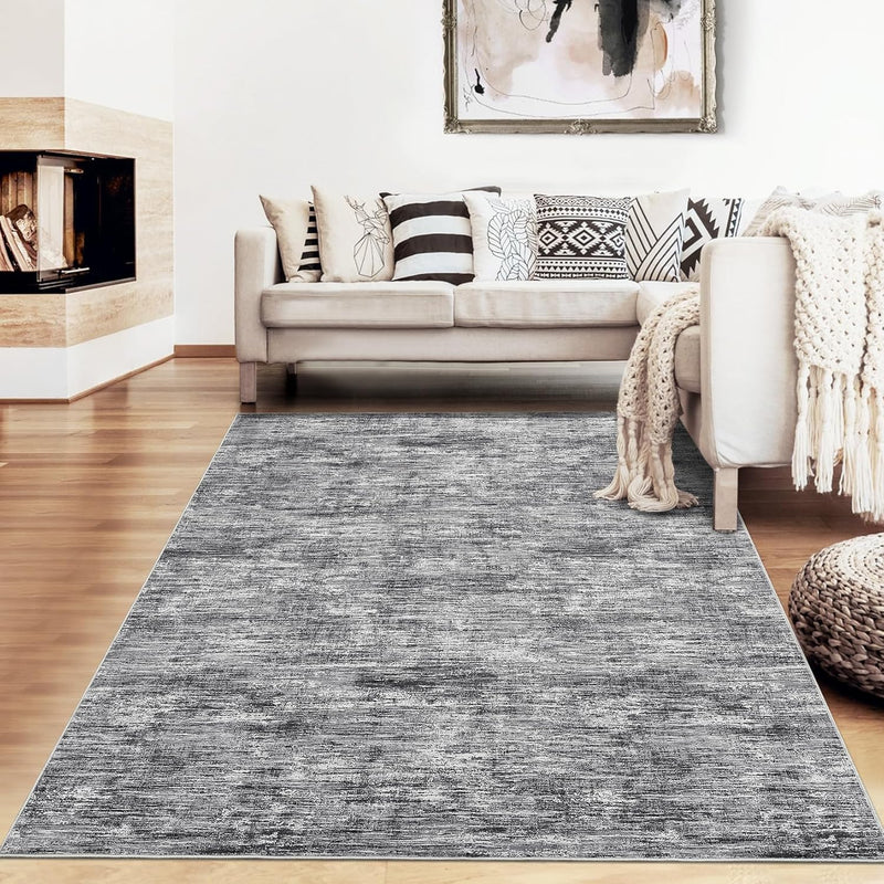 Modern Solid Rug Living Room Washable