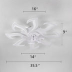 Modern Spiral Ceiling Fan with Light and Remote