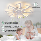 Modern Spiral Ceiling Fan with Light and Remote