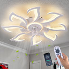 Modern Spiral Ceiling Fan with Light and Remote