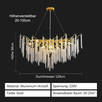 Modern Crystal Chandelier Lighting Round Chandeliers Lights G9