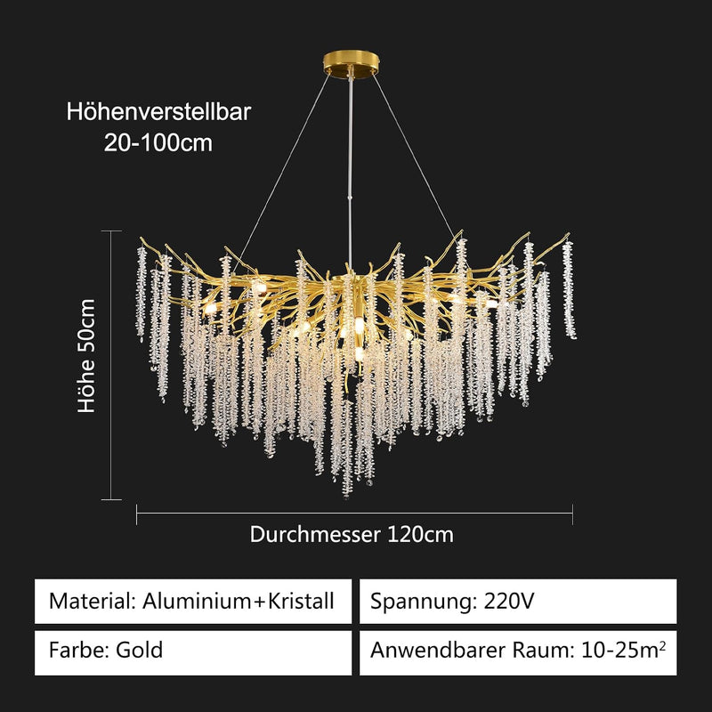 Modern Crystal Chandelier Lighting Round Chandeliers Lights G9