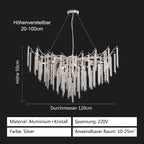 Modern Crystal Chandelier Lighting Round Chandeliers Lights G9