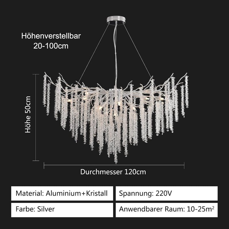 Modern Crystal Chandelier Lighting Round Chandeliers Lights G9
