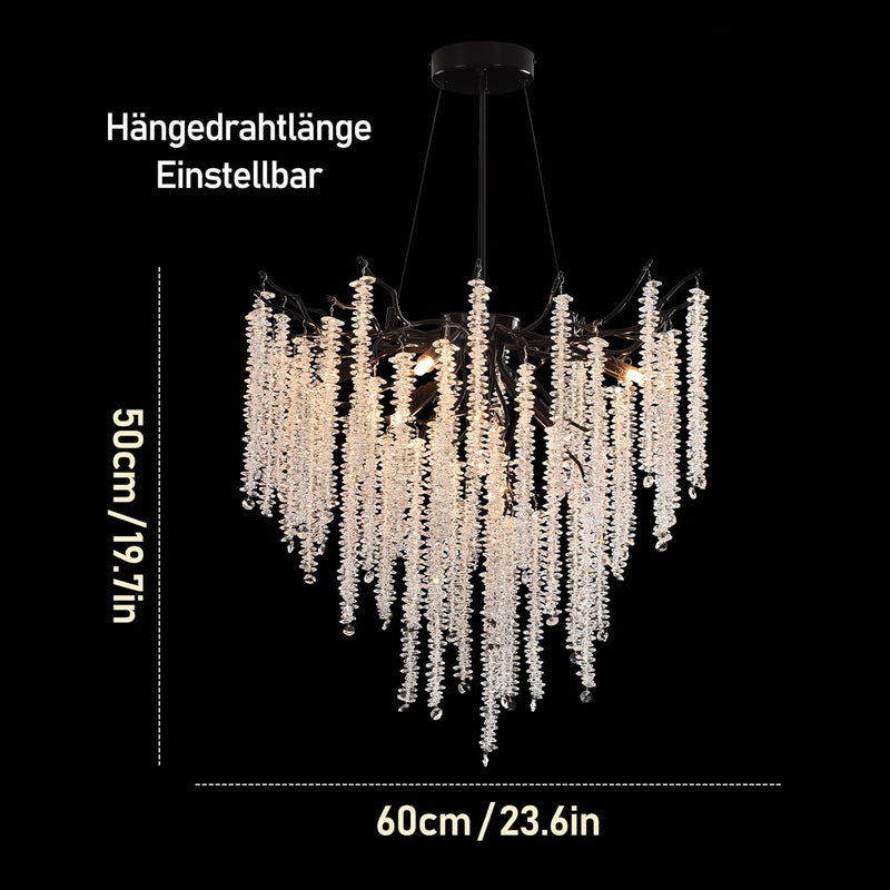 Modern Crystal Chandelier Lighting Round Chandeliers Lights G9