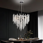 Modern Crystal Chandelier Lighting Round Chandeliers Lights G9