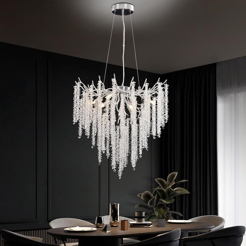 Modern Crystal Chandelier Lighting Round Chandeliers Lights G9