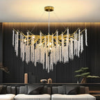 Modern Crystal Chandelier Lighting Round Chandeliers Lights G9