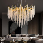 Modern Crystal Chandelier Lighting Round Chandeliers Lights G9