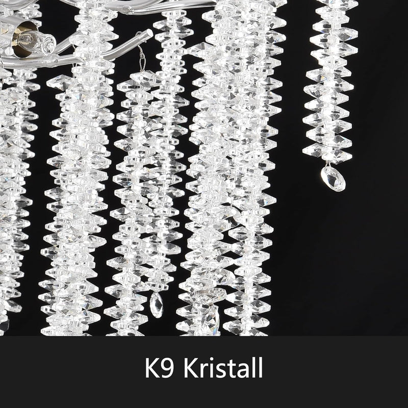 Modern Crystal Chandelier Lighting Round Chandeliers Lights G9