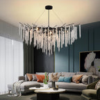 Modern Crystal Chandelier Lighting Round Chandeliers Lights G9