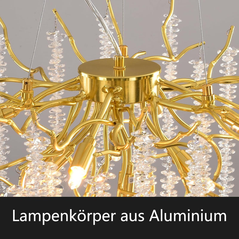 Modern Crystal Chandelier Lighting Round Chandeliers Lights G9