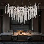 Modern Crystal Chandelier Lighting Round Chandeliers Lights G9