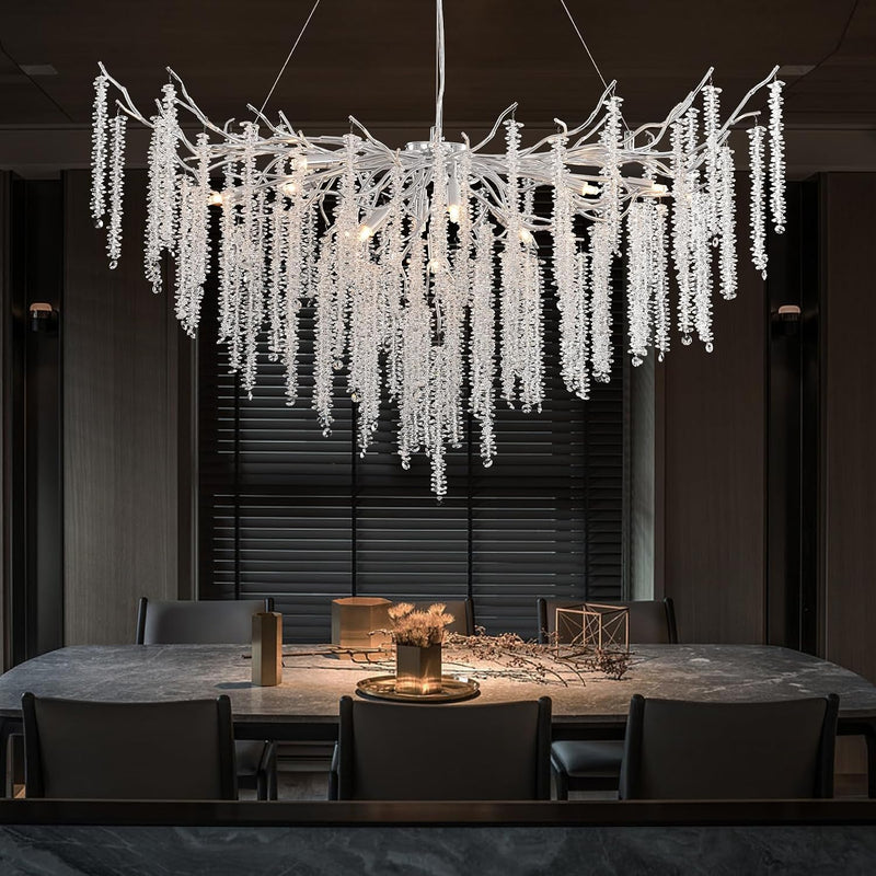 Modern Crystal Chandelier Lighting Round Chandeliers Lights G9