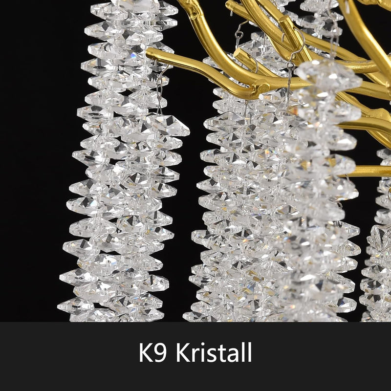 Modern Crystal Chandelier Lighting Round Chandeliers Lights G9