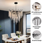 Modern Crystal Chandelier Lighting Round Chandeliers Lights G9