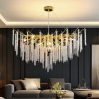 Modern Crystal Chandelier Lighting Round Chandeliers Lights G9