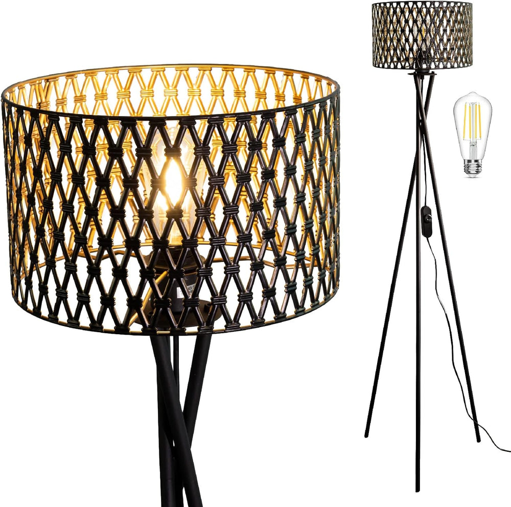 Modern Tripod Floor Lamp Decorative Shade Lamps