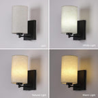 Modern Wall Light Fabric Shade Sconce Hardwired (Set of 2)