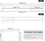 Monitor Riser Dual Stand with 2 PC Drawers