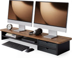 Monitor Riser Dual Stand with 2 PC Drawers