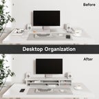 Monitor Riser Dual Stand with 2 PC Drawers