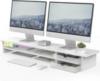 Monitor Riser Dual Stand with 2 PC Drawers