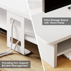 Monitor Riser Dual Stand with 2 PC Drawers