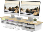 Monitor Riser Dual Stand with 2 PC Drawers