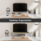 Monitor Riser Dual Stand with 2 PC Drawers
