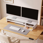 Monitor Riser Dual Stand with 2 PC Drawers