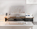 Monitor Riser Dual Stand with 2 PC Drawers